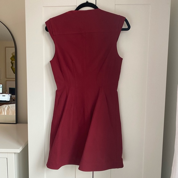 DEREK LAM 10 CROSBY Red Button Mini Dress - Picture 5 of 5